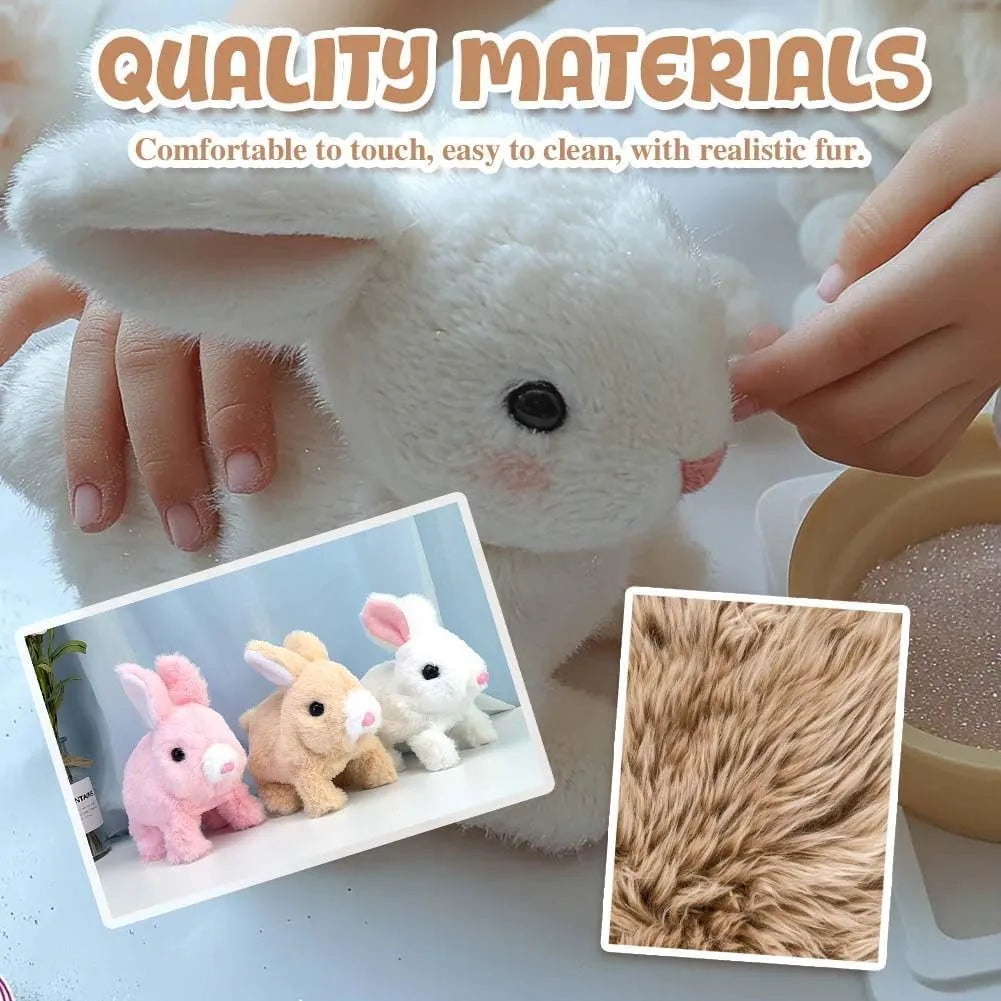 Realistic Interactive Plush Bunny Toy