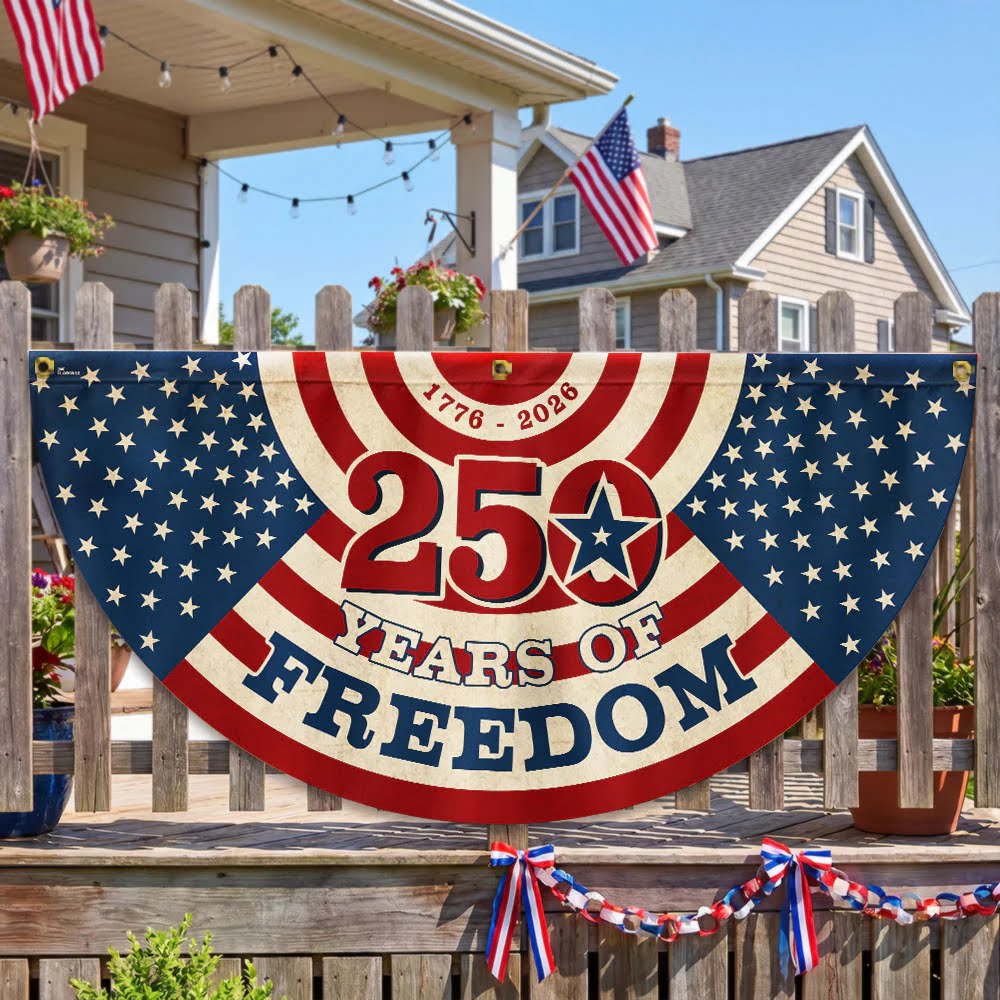 250 Years of Freedom Vintage Fan Flag 1776-2026