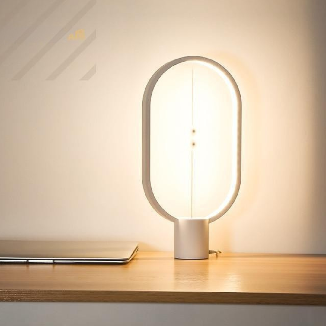 Wood LED Table Lamp with Magnetic Switch and USB Power