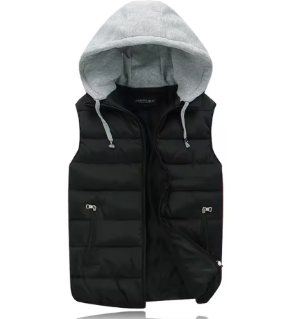 Men's Lightweight Quilted Hooded Vest for Casual Comfort