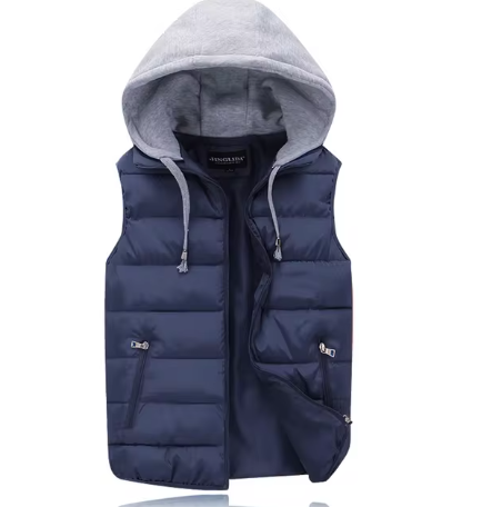 Men's Lightweight Quilted Hooded Vest for Casual Comfort