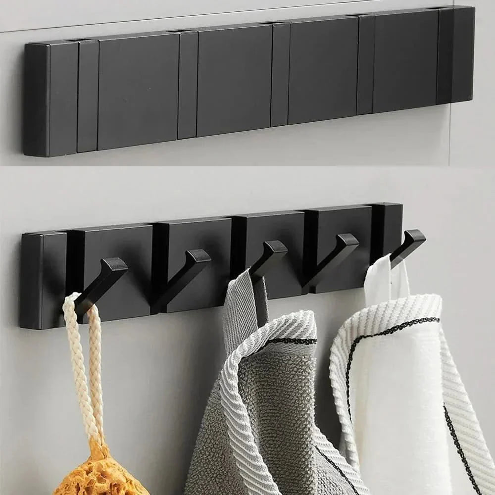 Folding Aluminum Wall Hook for Space-Saving Organization