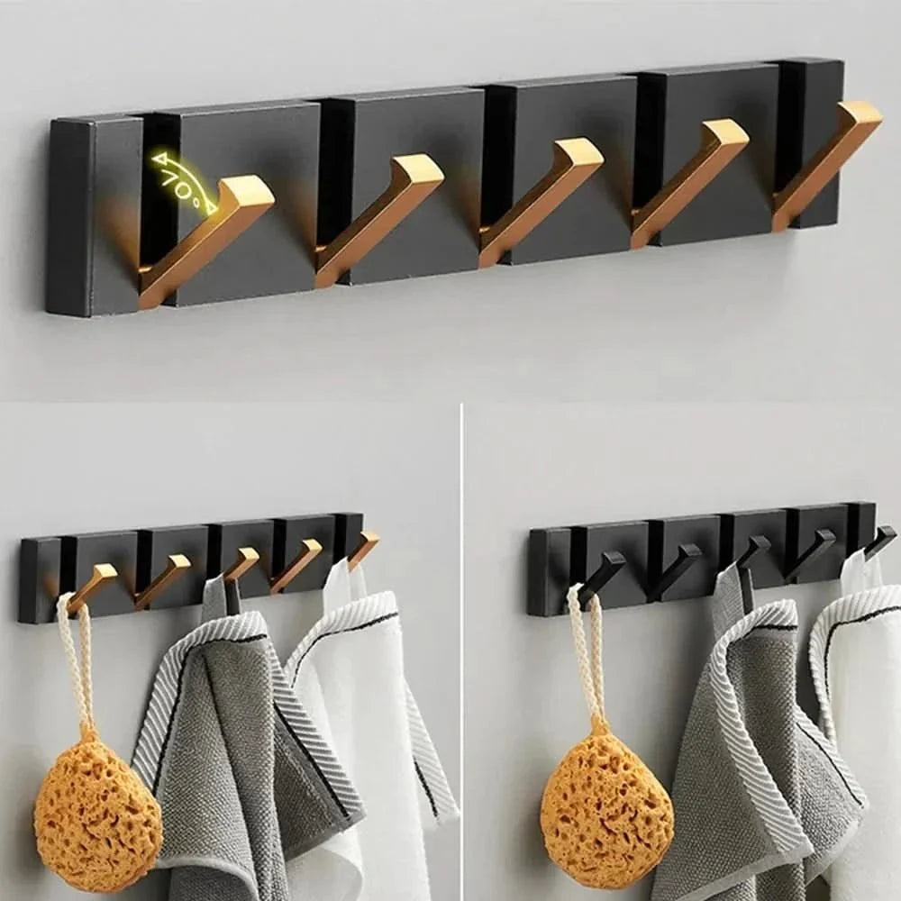 Folding Aluminum Wall Hook for Space-Saving Organization