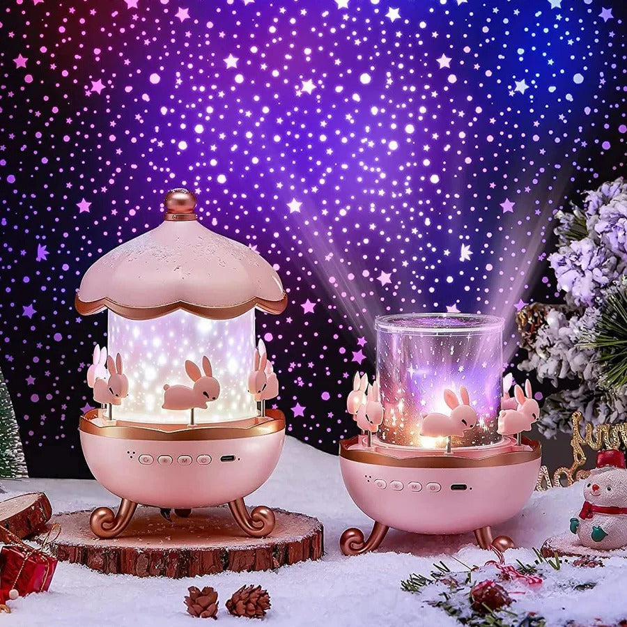 Kids Night Light Projector with Bluetooth Music and Rotating Scenes