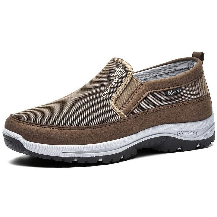 Waterproof Leather Walking Shoes with Arch Support