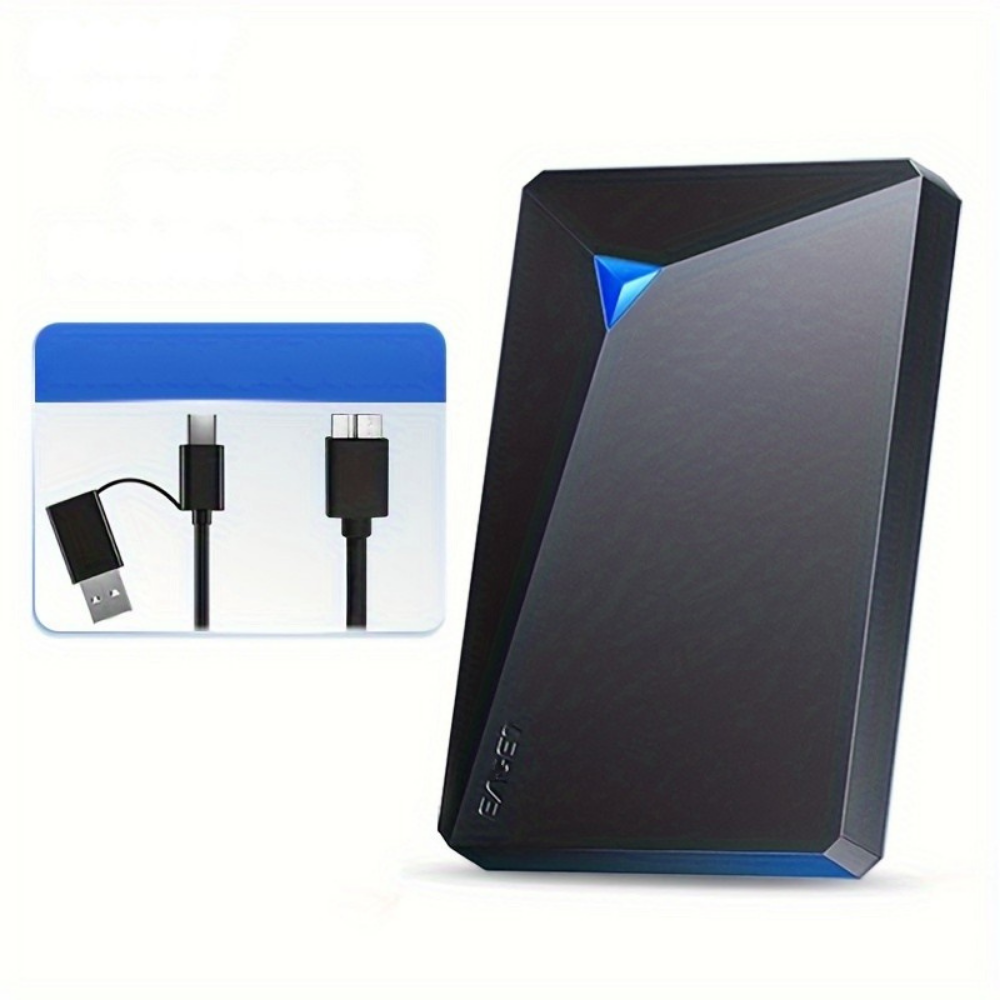 Portable USB External Hard Drive 1TB NTFS for Fast Data Backup