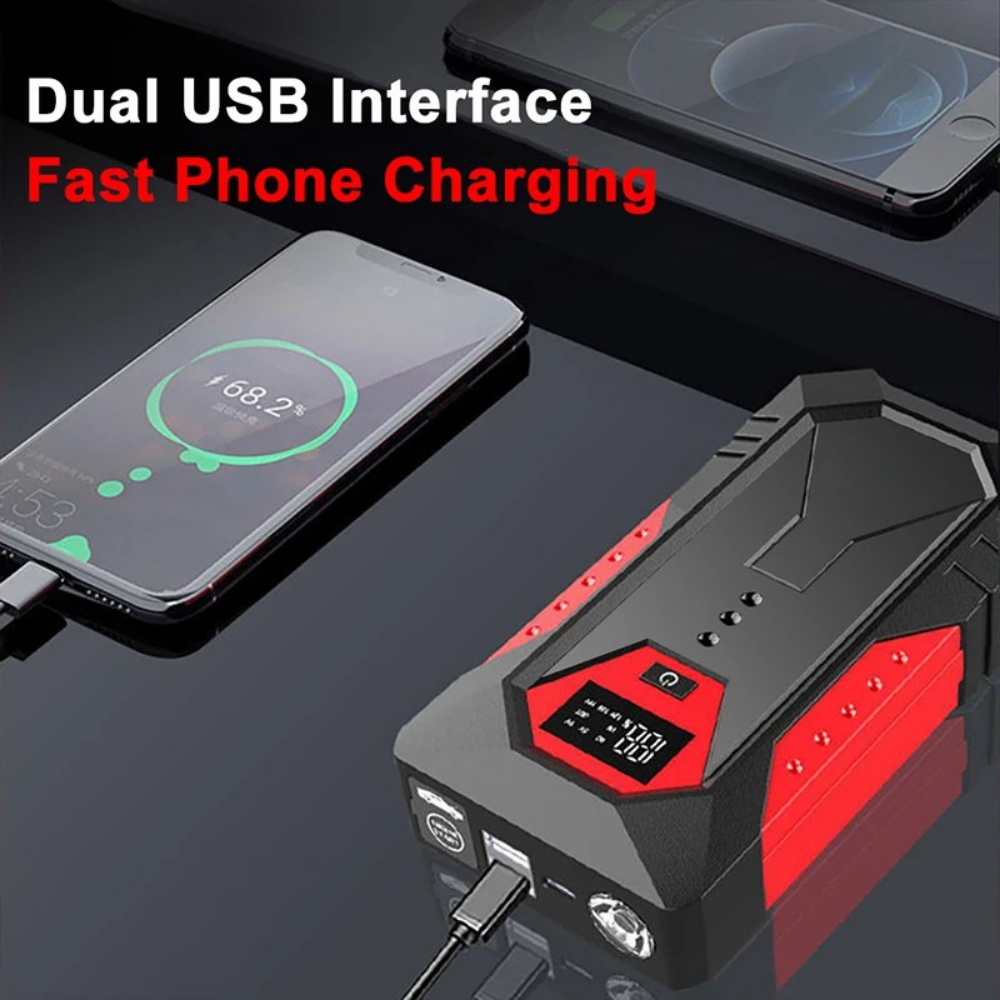 Portable 2000A Car Jump Starter Battery Booster Pack