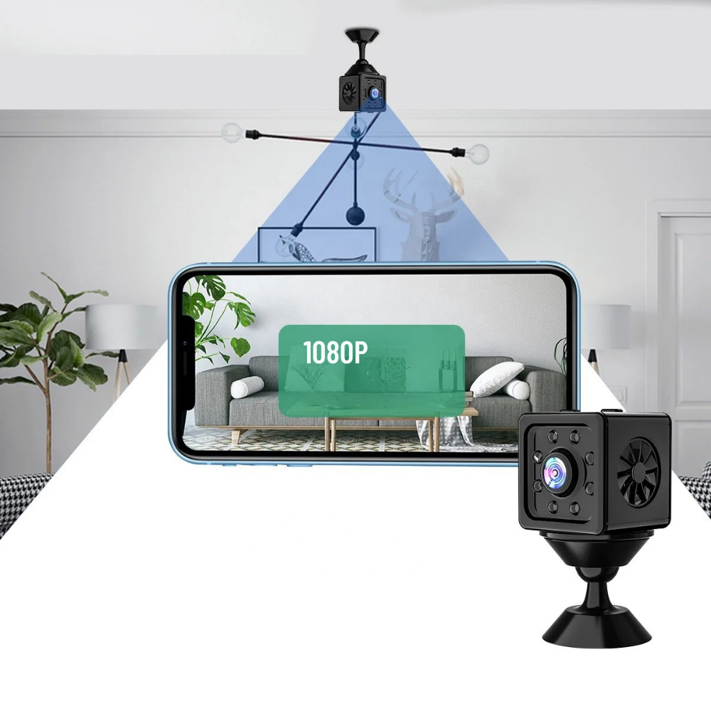 Mini Wireless WiFi Security Camera with 1080P Night Vision