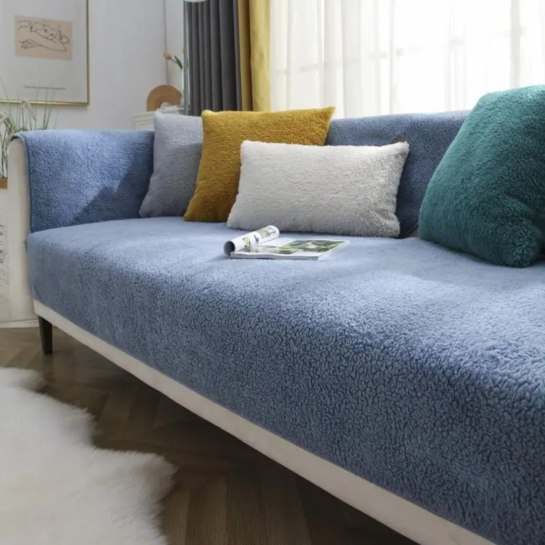 Waterproof Non-Slip Sherpa Fleece Sofa Cover