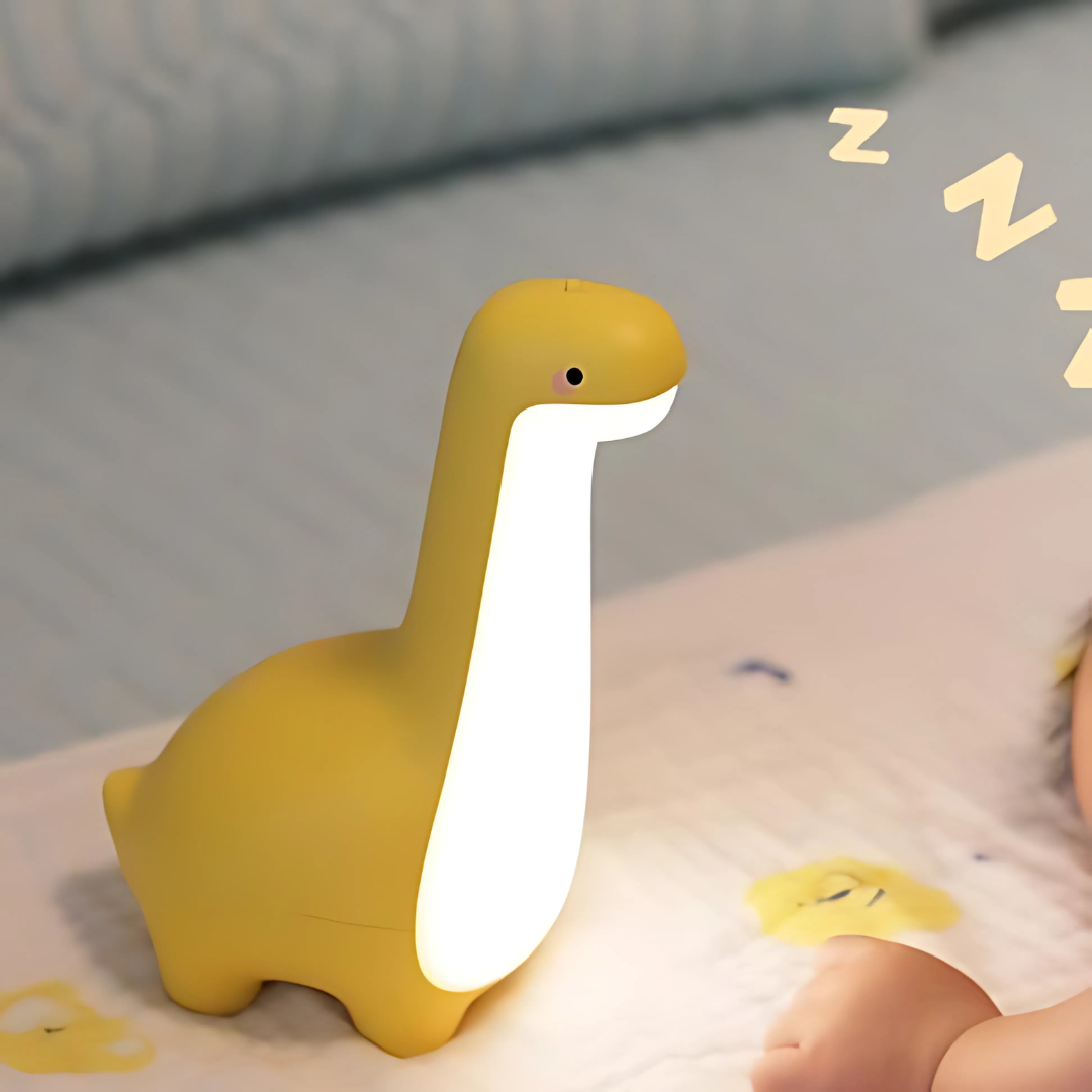 LED Dinosaur Night Light for Kids with Touch Control and USB-C Rechargeable Battery