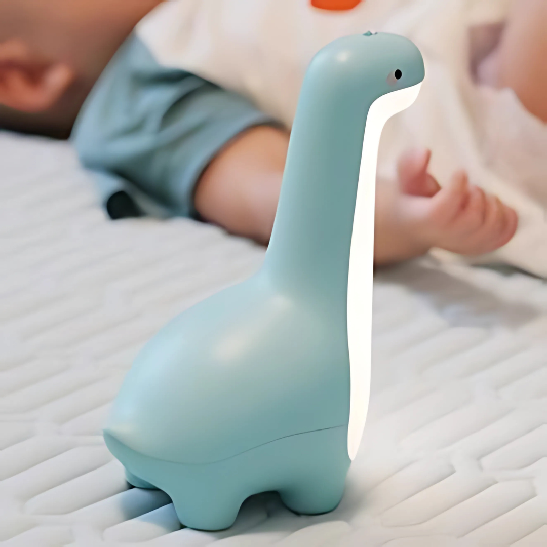 LED Dinosaur Night Light for Kids with Touch Control and USB-C Rechargeable Battery