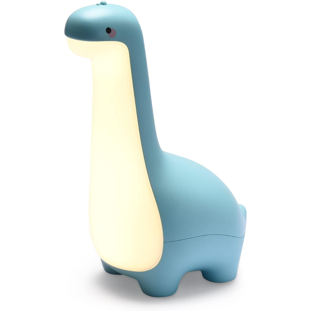 LED Dinosaur Night Light for Kids with Touch Control and USB-C Rechargeable Battery