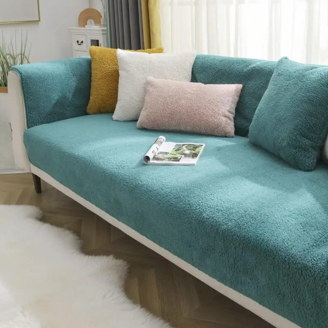Waterproof Non-Slip Sherpa Fleece Sofa Cover