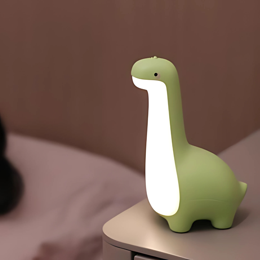 LED Dinosaur Night Light for Kids with Touch Control and USB-C Rechargeable Battery