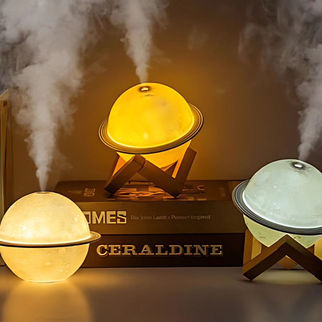 Moon LED Humidifier Night Light with Aromatherapy Diffuser
