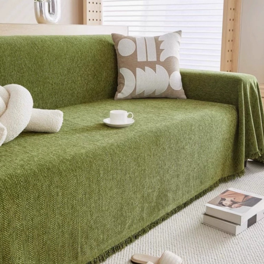 Durable Chenille Sofa Cover for Pet Protection