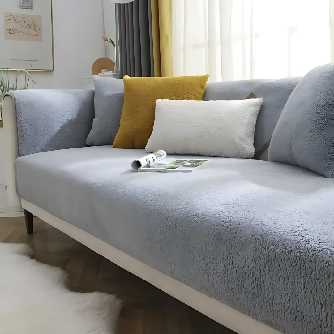 Waterproof Non-Slip Sherpa Fleece Sofa Cover