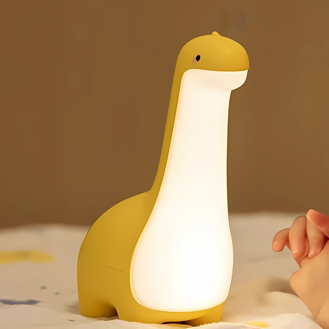 LED Dinosaur Night Light for Kids with Touch Control and USB-C Rechargeable Battery