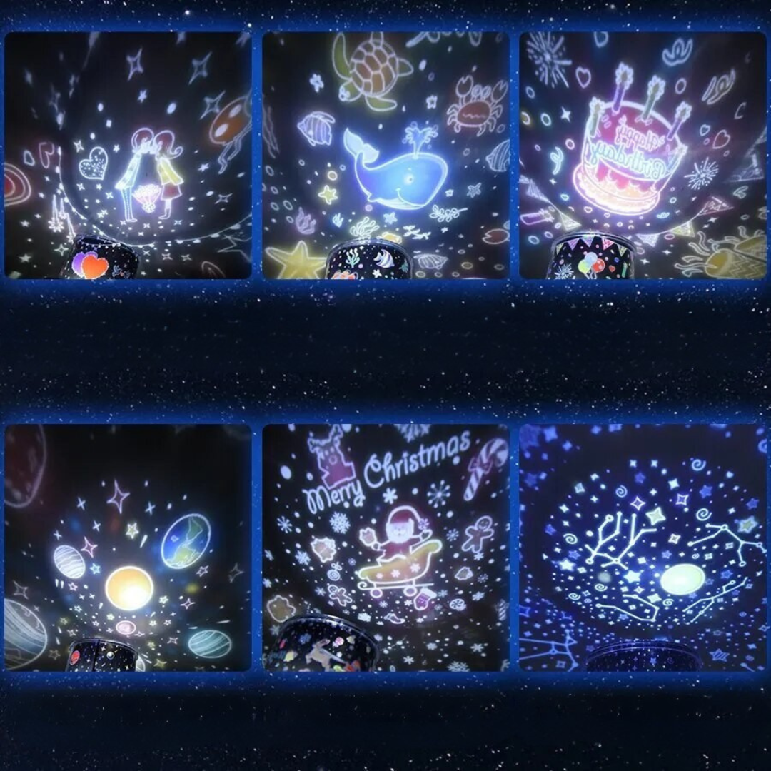 Kids Night Light Star Projector with 360° Rotation