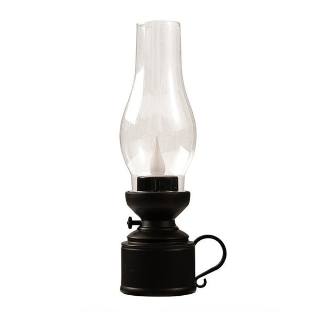 LED Vintage Lantern Table Lamp with Flickering Effect
