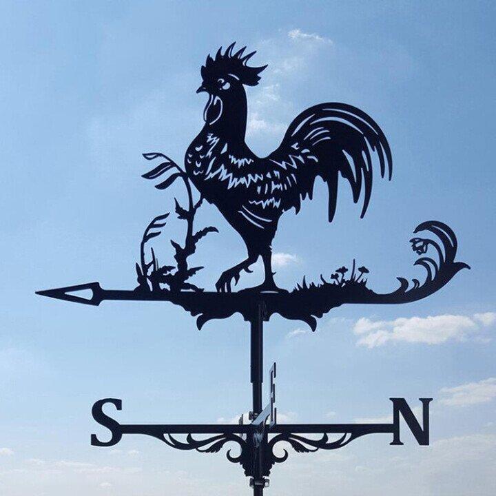Metal Animal Silhouette Weathervane for Garden and Roof