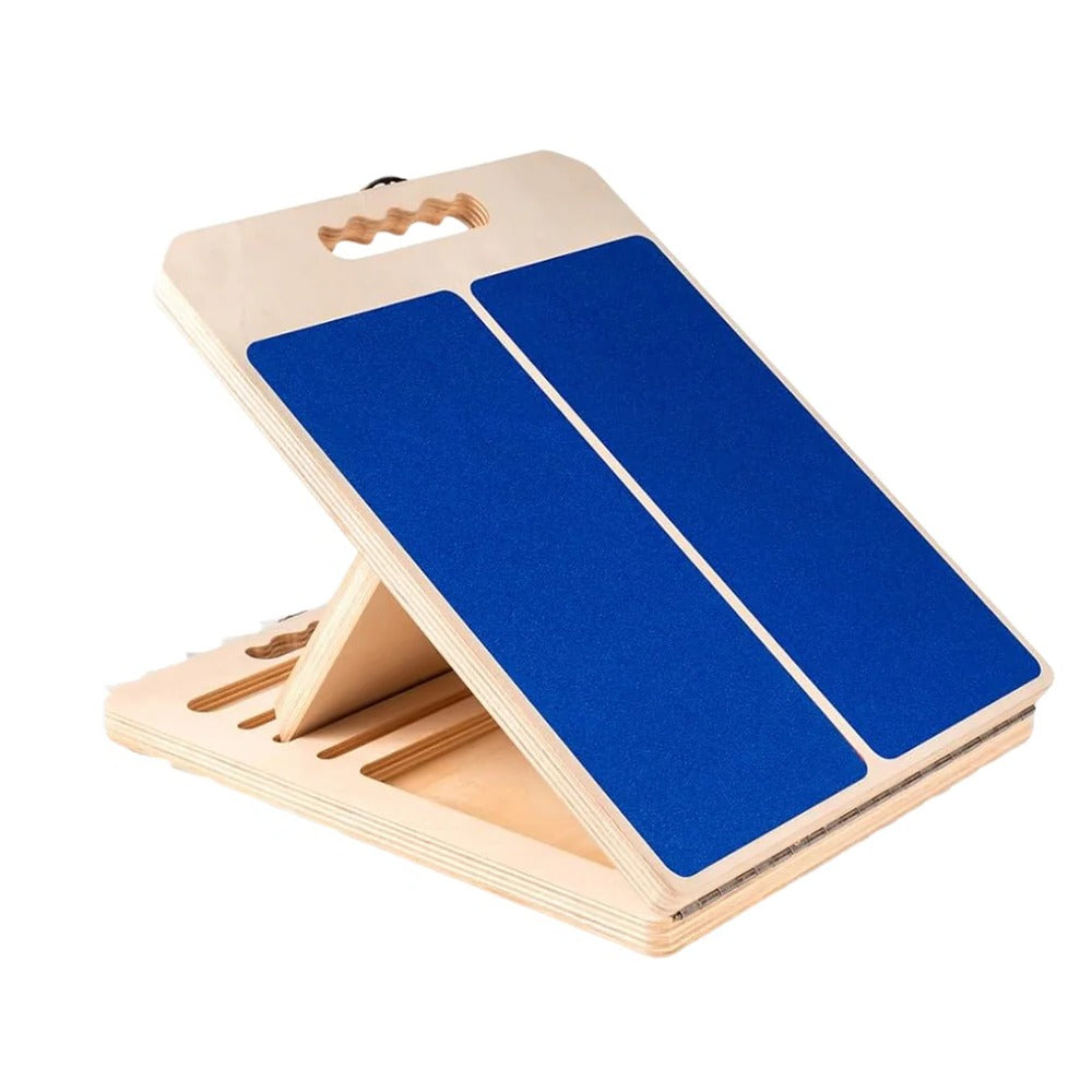 Adjustable Multi-Angle Wooden Slant Board for Stretching and Rehabilitation