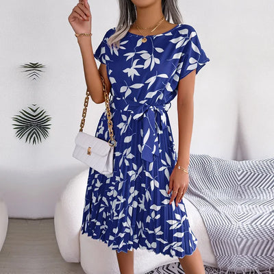 Anabelle - Floral Pleated Midi Dress