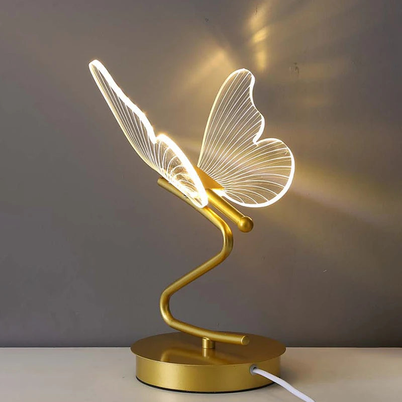 Luxury Butterfly Table Lamp with Adjustable LED Lighting