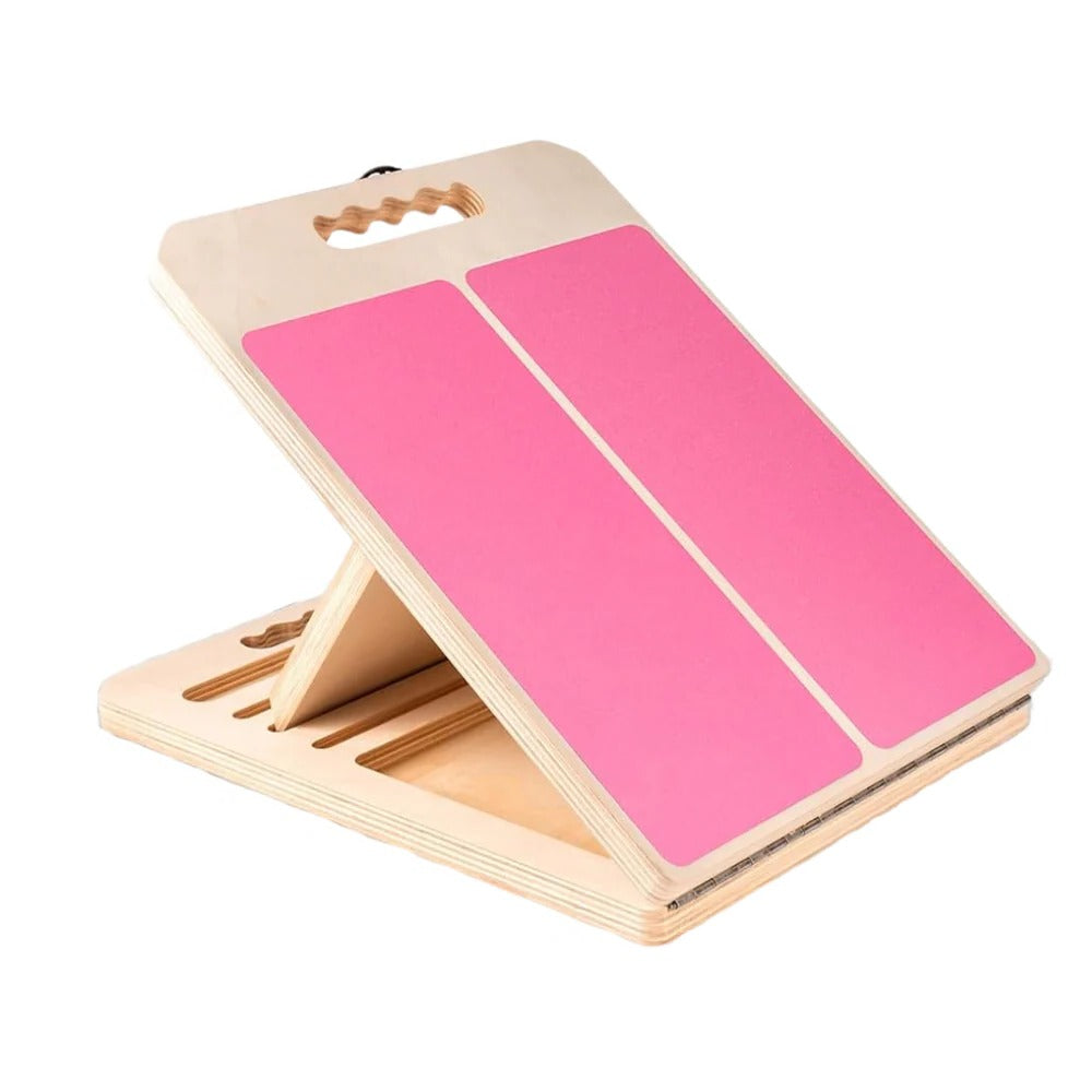 Adjustable Multi-Angle Wooden Slant Board for Stretching and Rehabilitation