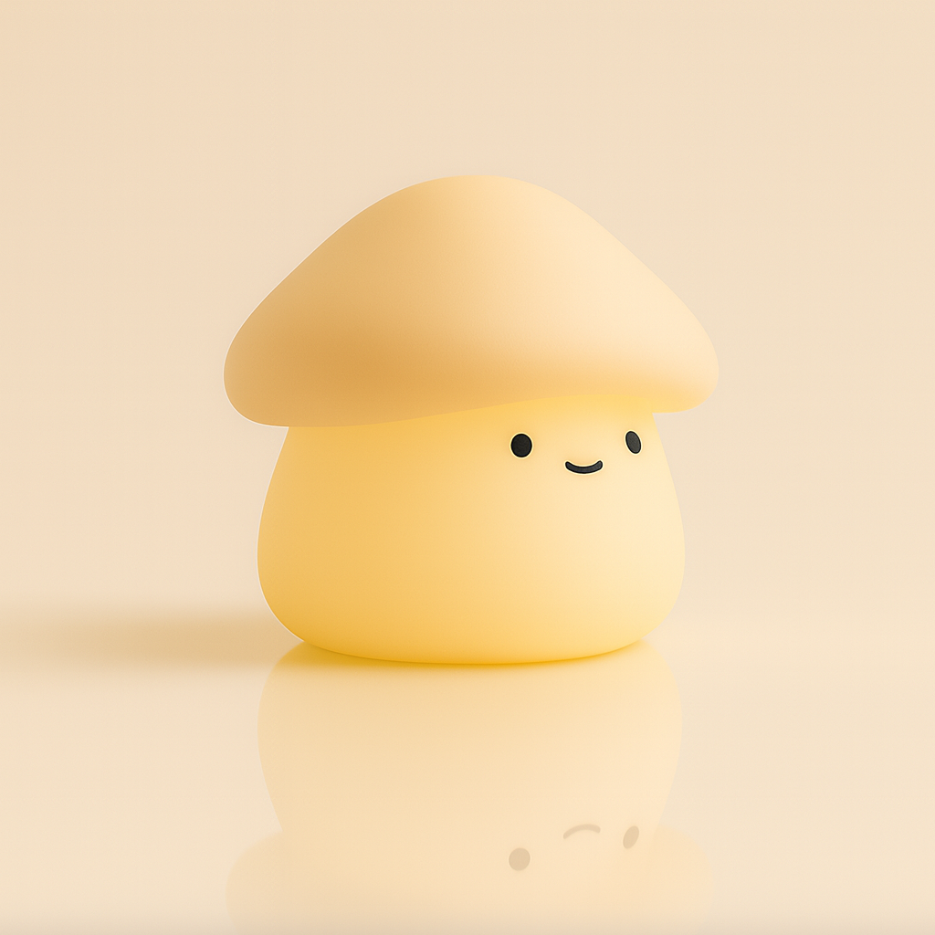 Soft Silicone Mushroom Night Light for Kids