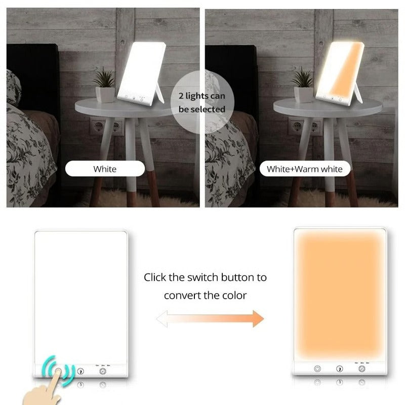 Adjustable USB Daylight Simulation Desk Lamp with Timer and Dual Color Temperature