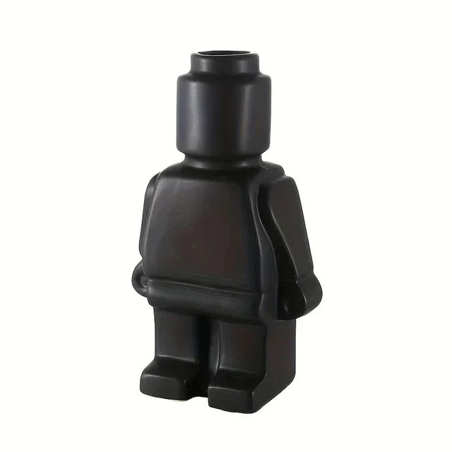 Ceramic Lego Flower Pot - Modern Minimalist Vase