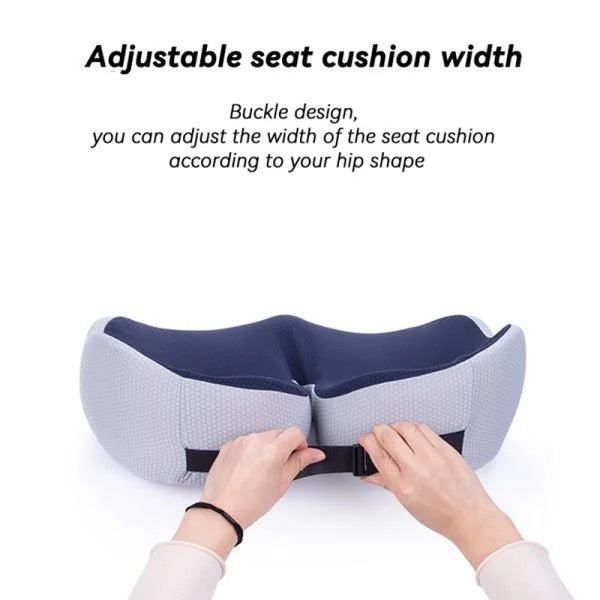 Ergonomic Adjustable Memory Foam Seat Cushion for Pressure Relief