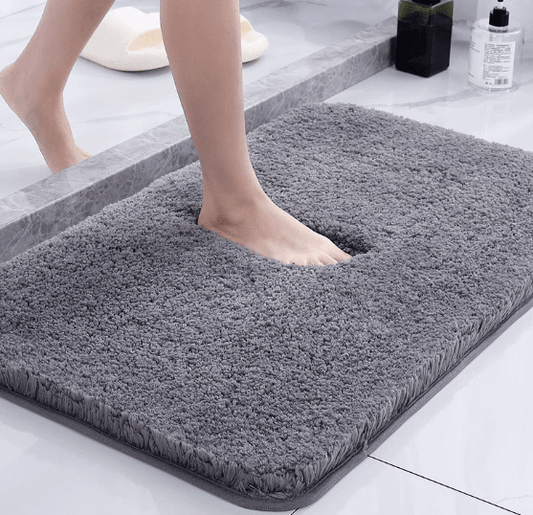 Ultra Soft Microfiber Bath Mat with Non-Slip Backing