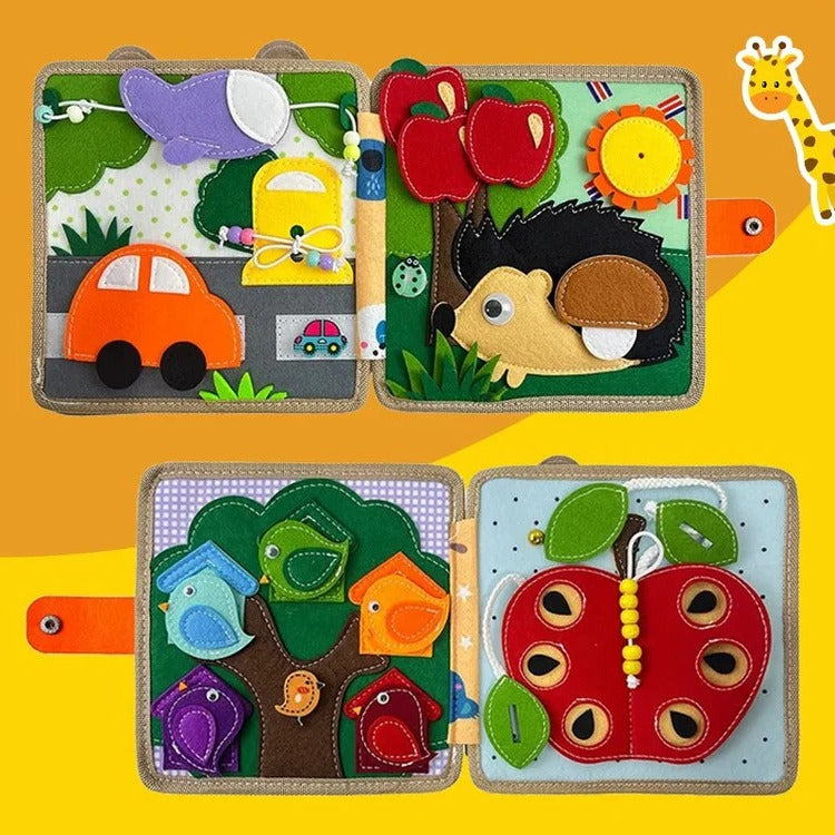 Sensory Activity Book for Toddlers with Textures and Interactive Elements