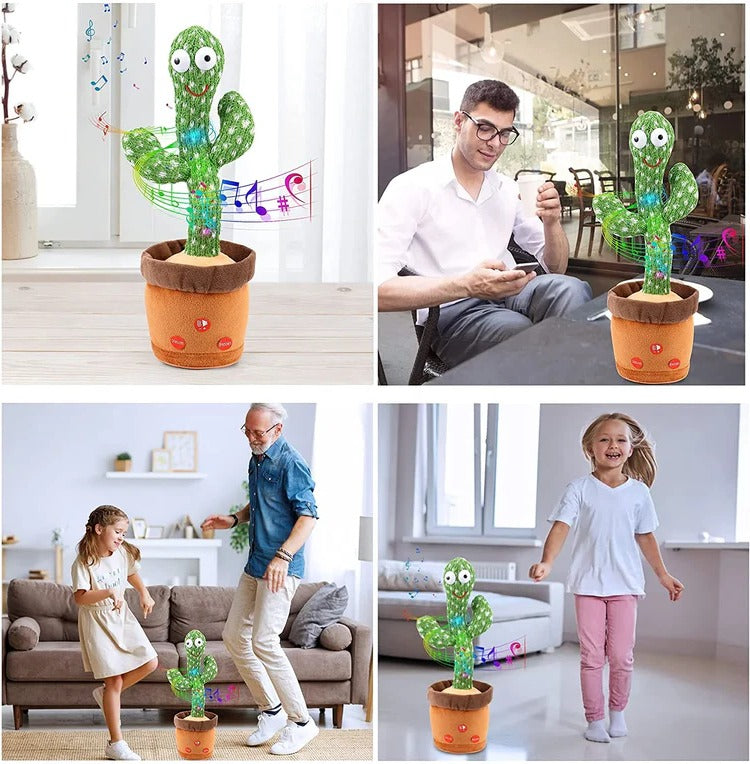 Sound-Reacting Interactive Dancing Cactus Toy for Toddlers