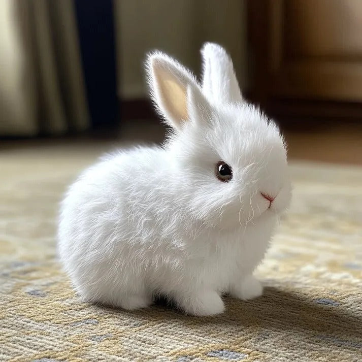 Realistic Interactive Plush Bunny Toy