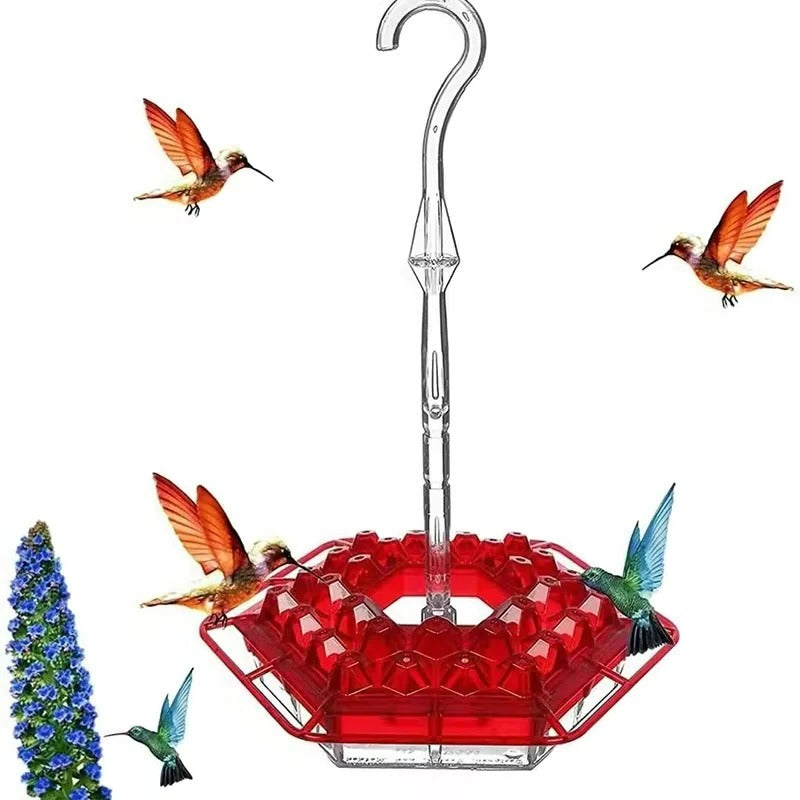Ant Proof Hummingbird Feeder with Integrated Moat and 30 Feeding Ports