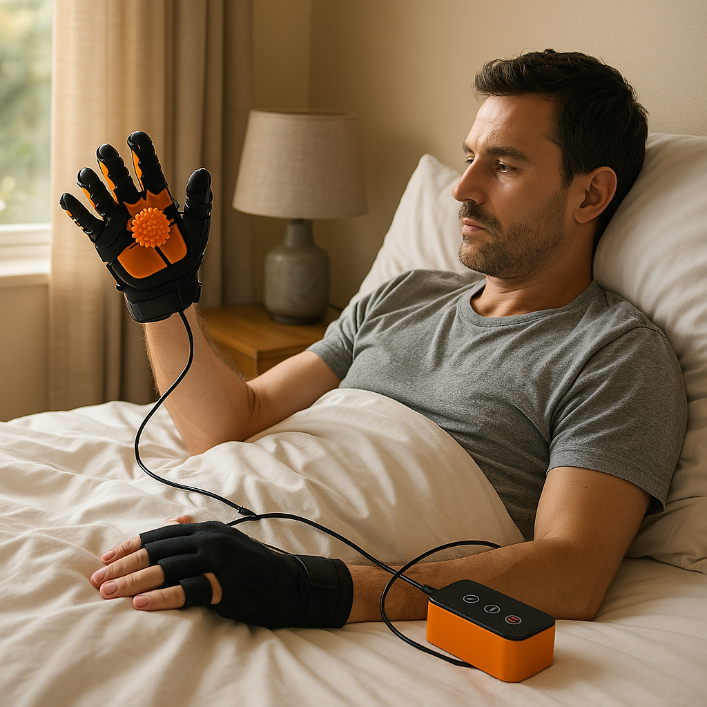 Automatic Finger Strength Trainer Gloves for Hand Rehabilitation