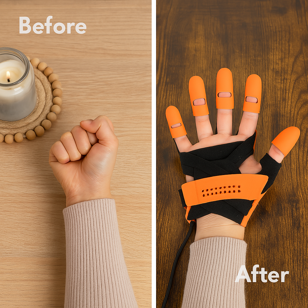 Automatic Finger Strength Trainer Gloves for Hand Rehabilitation