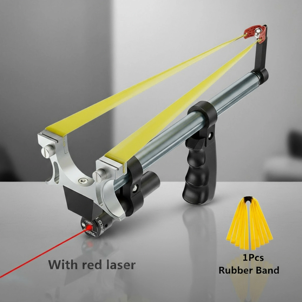 High Power Telescopic Slingshot with Laser Sight