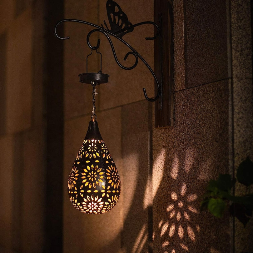 Solar-Powered Garden Hanging Lamp with Warm White Light