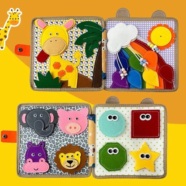 Sensory Activity Book for Toddlers with Textures and Interactive Elements