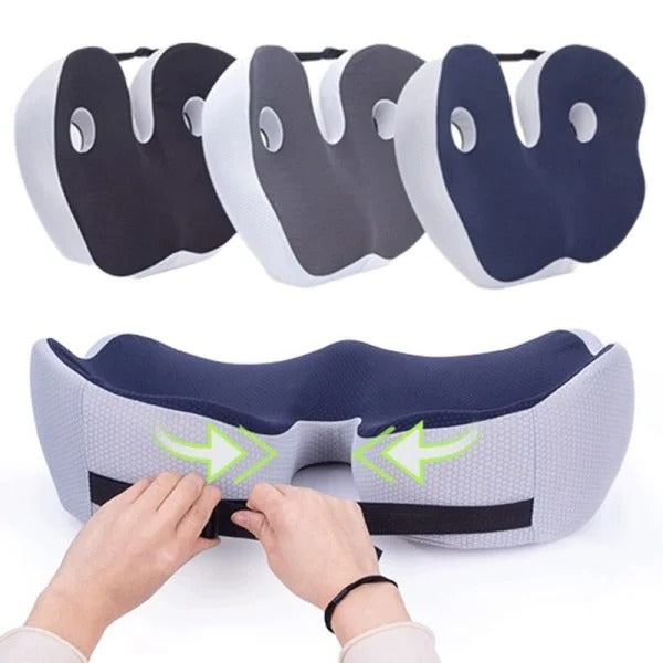 Ergonomic Adjustable Memory Foam Seat Cushion for Pressure Relief