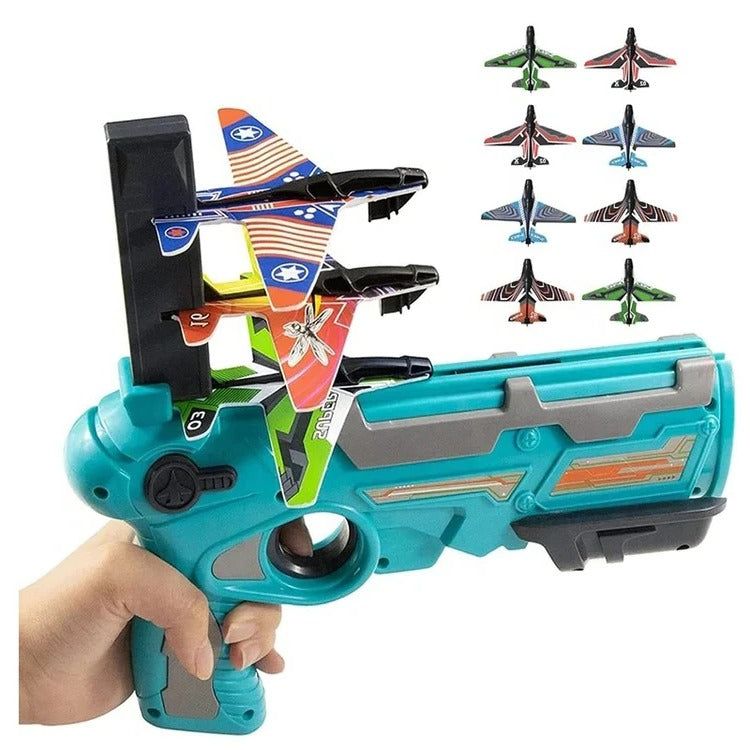 Manual Aircraft Launcher Toy with Lightweight Glider for Indoor and Outdoor Play