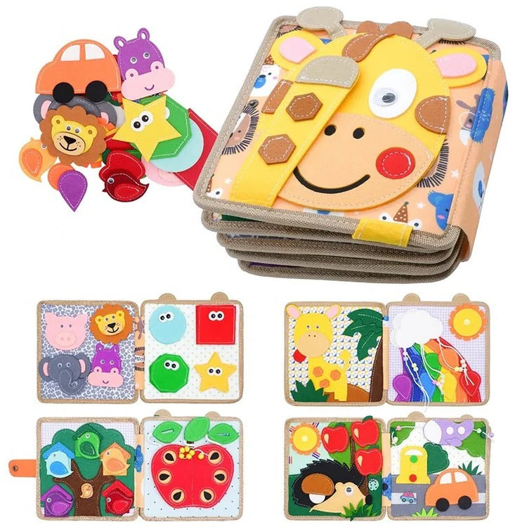 Sensory Activity Book for Toddlers with Textures and Interactive Elements