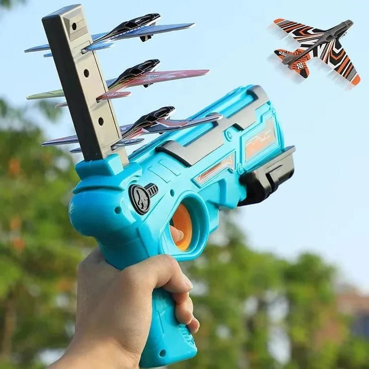 Manual Aircraft Launcher Toy with Lightweight Glider for Indoor and Outdoor Play