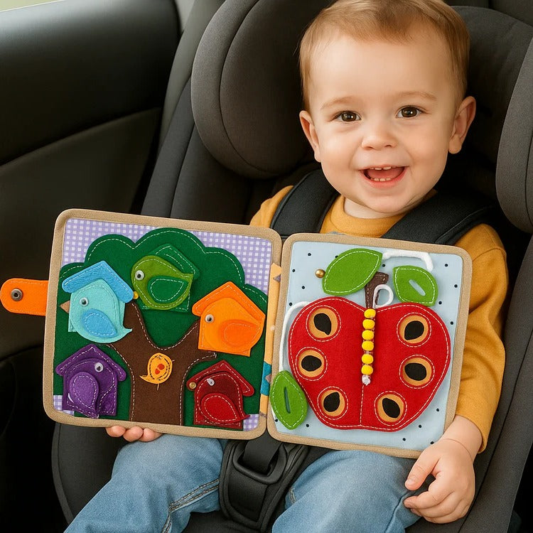 Sensory Activity Book for Toddlers with Textures and Interactive Elements