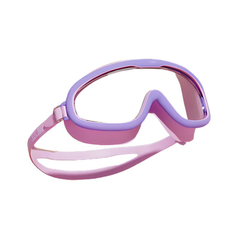 Kids Anti-Fog Swim Goggles with Wide View and Adjustable Strap