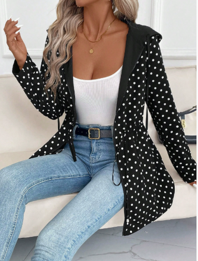 Reversible Leopard Print Jacket with Hood for Women